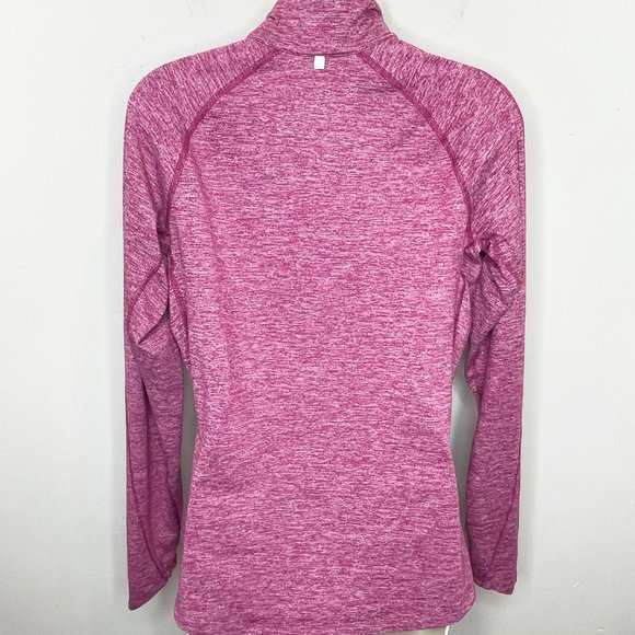 Nike Pink Long Sleeve Top Half Zip Womens Medium Sweatshirt Shirt - Picture 6 of 6